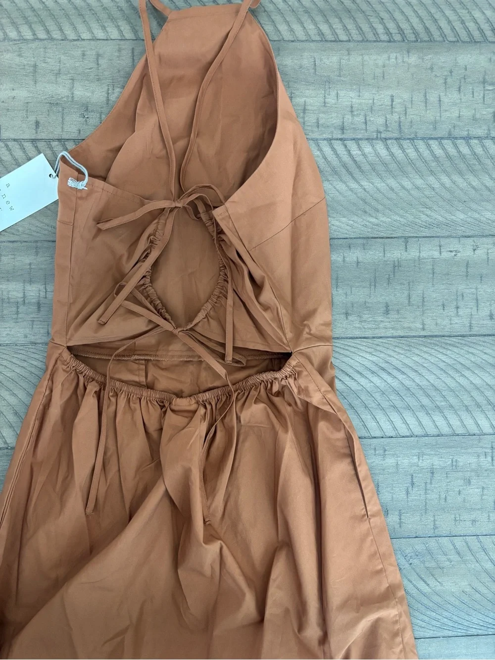 Universal Thread Rust Orange Halter Mini Dress - Picture 3 of 5